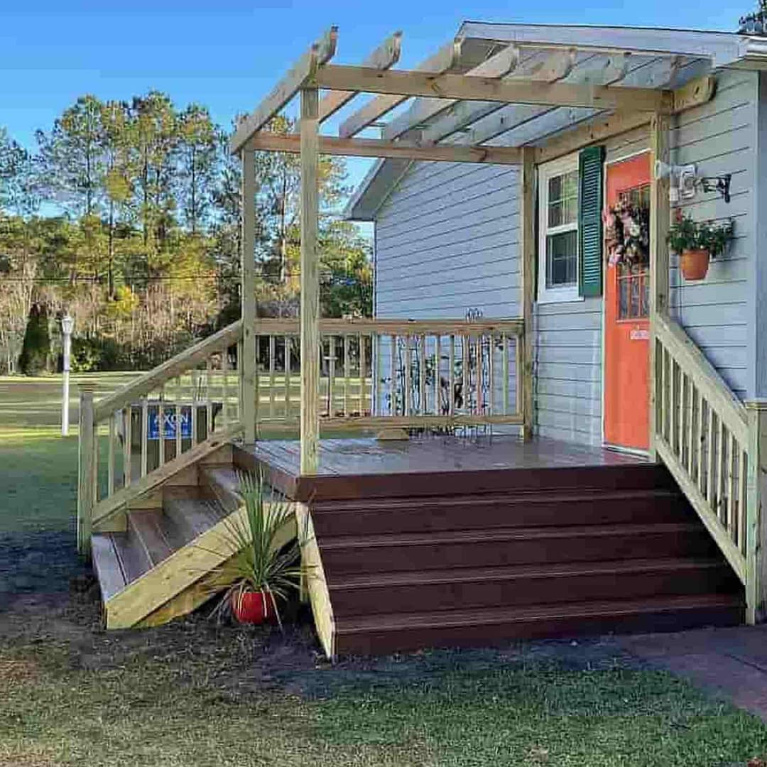 Custom designed outdoor decking in Hampstead, NC