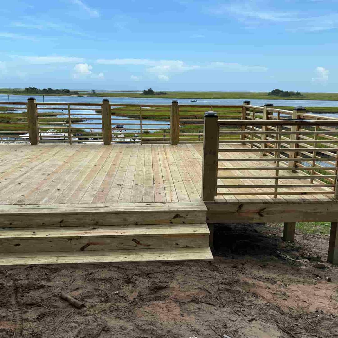 Hampstead, NC backyard deck and patio installation