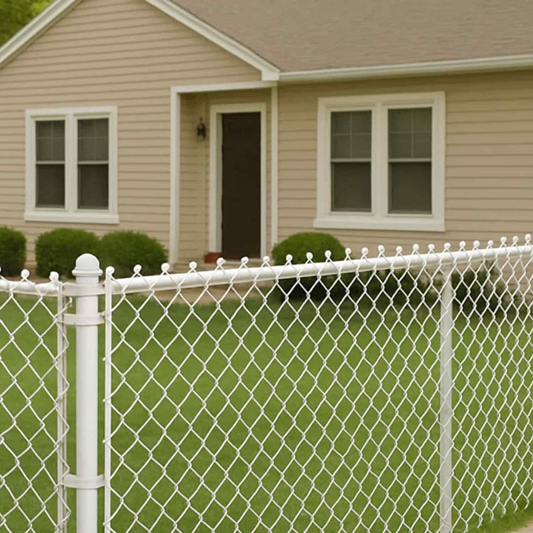 Residential chain link fencing