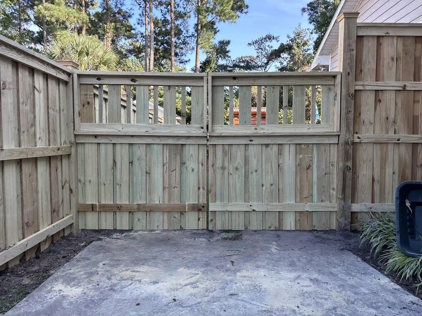 Sneads Ferry Fence Company Element Fence Company Custom wood fence